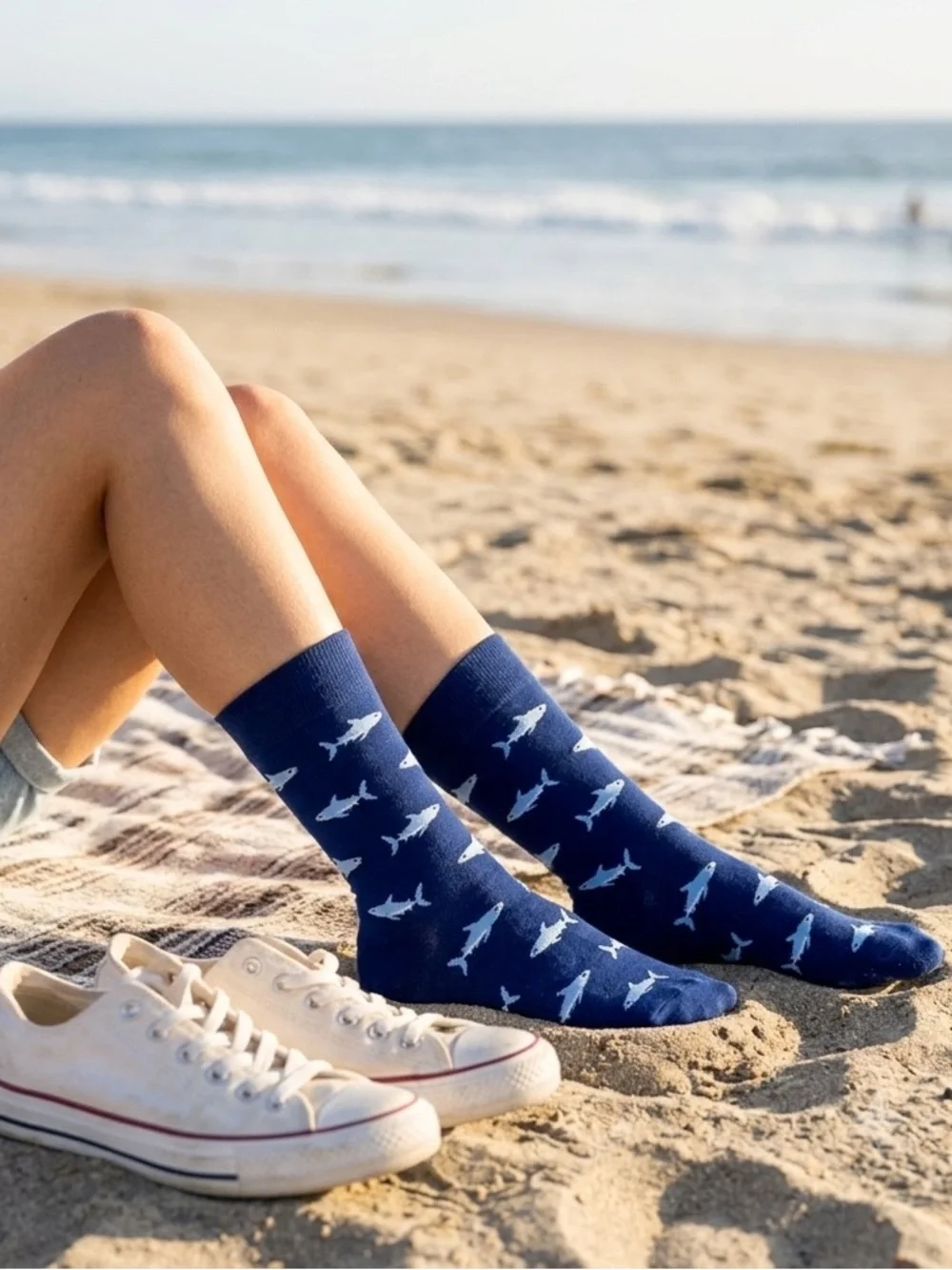 NWOT Make a Splash! Fin-tastic Shark Crew Socks – Fun Marine Life Apparel